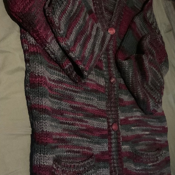 HANDKNITTED button up CARDIGAN ,, - Picture 6 of 12